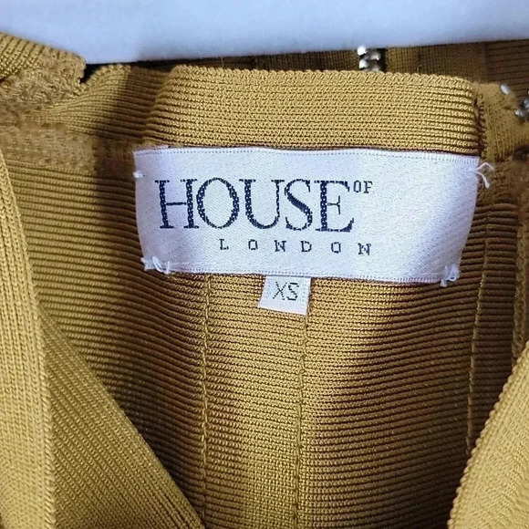 House of CB London BELICE GINGER TIE WAIST BANDAGE DRESS - Picture 10 of 13
